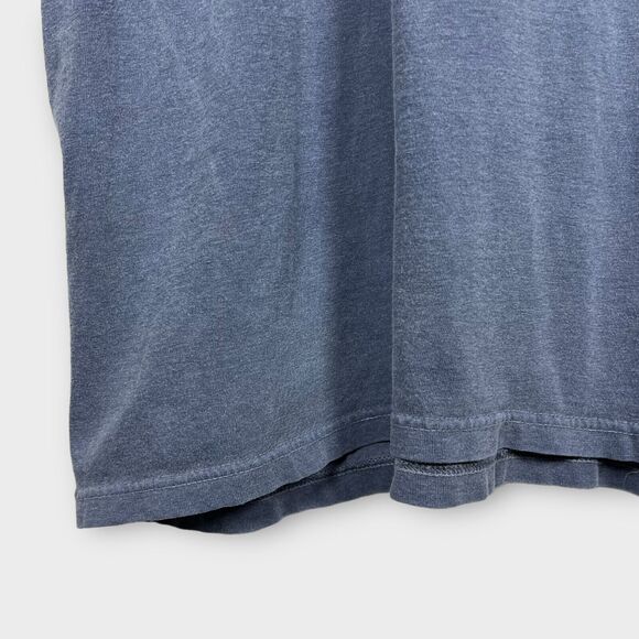 Texas Flag Port Aransas Texas Men's Large Heather Blue Ring Spun Cotton Tank Top - Picture 5 of 10